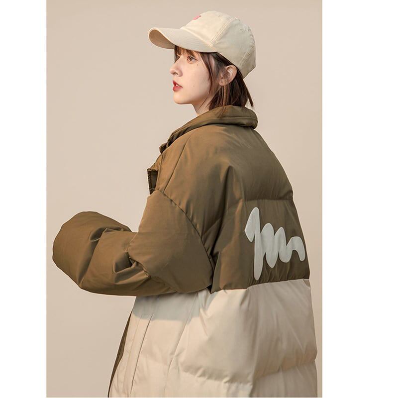 [Suikoishi Series] ★Winter coat★ Cotton coat outerwear 3color Unisex Men's color scheme Casual SML XL 2XL