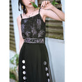 Load image into Gallery viewer, [Old Monster --- Rabbit Series] ★Camisole★ Chiffon tops tank top Cool easy to match Black
