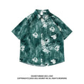 Load image into Gallery viewer, [51XIHA Series]★Shirt★ 2 Color Tops Unisex Floral Print Summer Short Sleeve Green Green Summer ML XL
