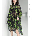 Load image into Gallery viewer, [YIDAO Series]★Setup★ 2-piece set, top and bottom set, shirt + shorts, slimming, cool, green, green
