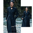 Load image into Gallery viewer, [Big Blue Dragon Series] ★China style dress★ Faux layered retro black black design
