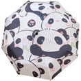 Load image into Gallery viewer, [RUNYU Series]★Umbrella★ Tri-fold umbrella, rain & sunny, 8 ribs, dual use, manual & jump, rainy season, rainproof soup, sun protection, panda pattern
