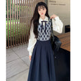 Load image into Gallery viewer, [Dong Xiaojie Series] ★Dress★ Long length, large size, fake layered, diamond shape, switching
