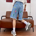 Load image into Gallery viewer, [PMFIVEE Series] ★Shorts★ Denim pants 2color Casual Unisex Men's Black Black Blue Blue
