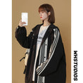 Load image into Gallery viewer, [Fujiman Series] ★Jacket★ Outerwear 3color Beige or Blue or Black Vertical Pattern Fashion Large Size
