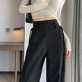 Load image into Gallery viewer, [Lou series]★China style pants★Bottoms Casual pants Chinese button black Black
