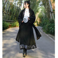 Load image into Gallery viewer, [Ancient Monster House---Four Wise Songs Series] ★Chinese style happi coat★ Chinese elements, Chinese clothing, long length, loose, black, black, original
