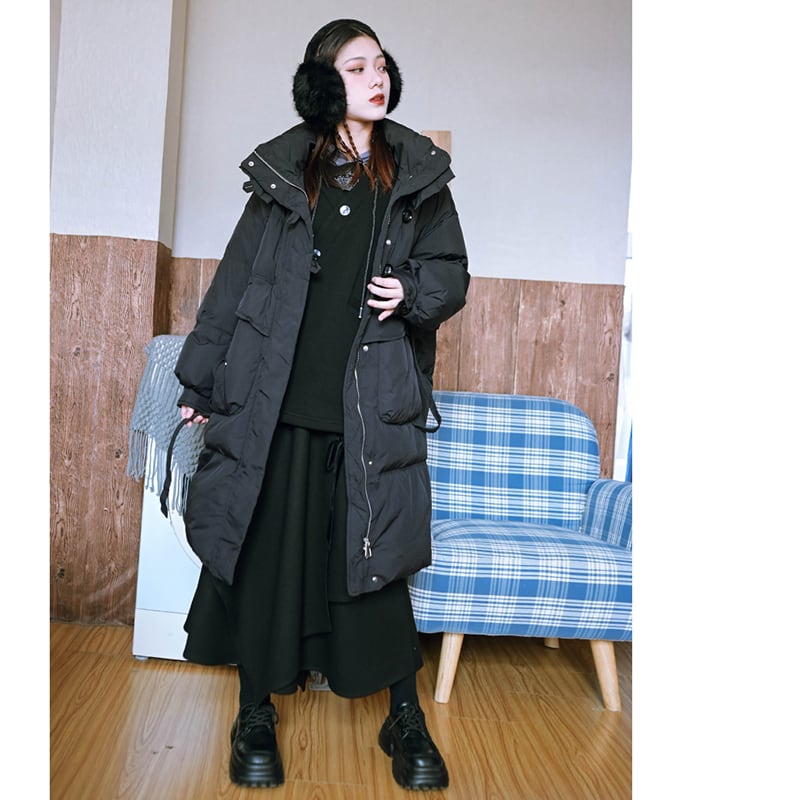 [Kokaisha --- Fine Rakuten Series] ★Down Coat★ 2color 90% Down Winter Coat Warm Purple Black