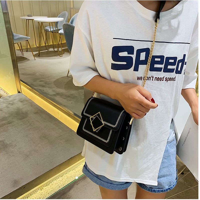 [2060 series] ★Shoulder bag★ 4color Green or yellow or black or light brown Commuting OL Date Cute