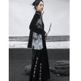 Load image into Gallery viewer, [Da Qinglong Shu Series] ★China style outerwear★ Bamboo bamboo pattern velvet blazer Chinese clothing color scheme black black
