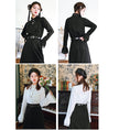 Load image into Gallery viewer, [Kokaisha --- Morning series] ★China style shirt★ 2color tops long sleeve shirt original cute black white
