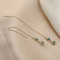 Load image into Gallery viewer, [HUAJI Series] ★Earrings★ Pair Earrings Women's Accessories Green Long Length Accessories Party
