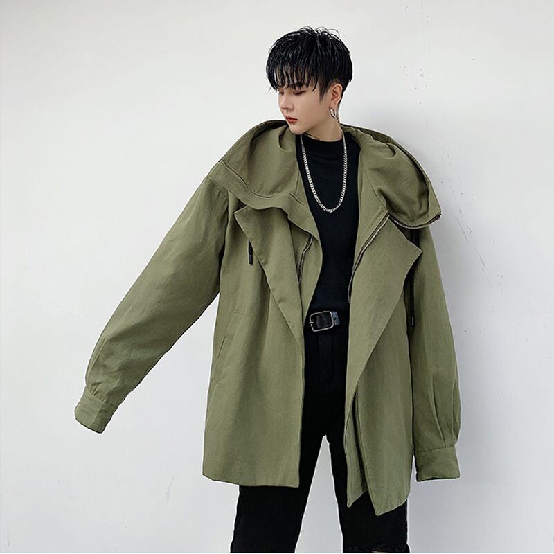 [Coolman Series]★Outerwear★ 2color Unisex Men's Casual Loose Green Black Green Black