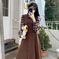 Load image into Gallery viewer, [Dong Xiaojie Series] ★Checked pattern dress★ Large size women's dress Coffee color Commuting Literary style
