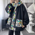 Load image into Gallery viewer, [Leonbinno Series] ★Jacket★ 3 Color Switching Print Unisex Men's Black Green White Large Size
