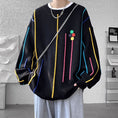 Load image into Gallery viewer, [LANGGUANGHU series] ★Sweater★ 2color knit tops Unisex Men's Large size Aya Black White
