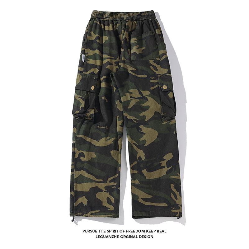 [BIGEMAN Series] ★Casual Pants★ Bottoms Pants Unisex Men's Large Size Camouflage Print