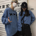 Load image into Gallery viewer, [Demon King Series]★Sweater★ Knit Tops Loose Casual Unisex Men's Couple Clothes White Blue
