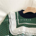 Load image into Gallery viewer, [Makimakiya Series] Super cute sweater, green, free size, round neck, long sleeves
