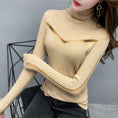 Load image into Gallery viewer, [YINUO Series]★Knit Tops★ 3color Tops Sweater Turtleneck Simple Black Blue Yellow
