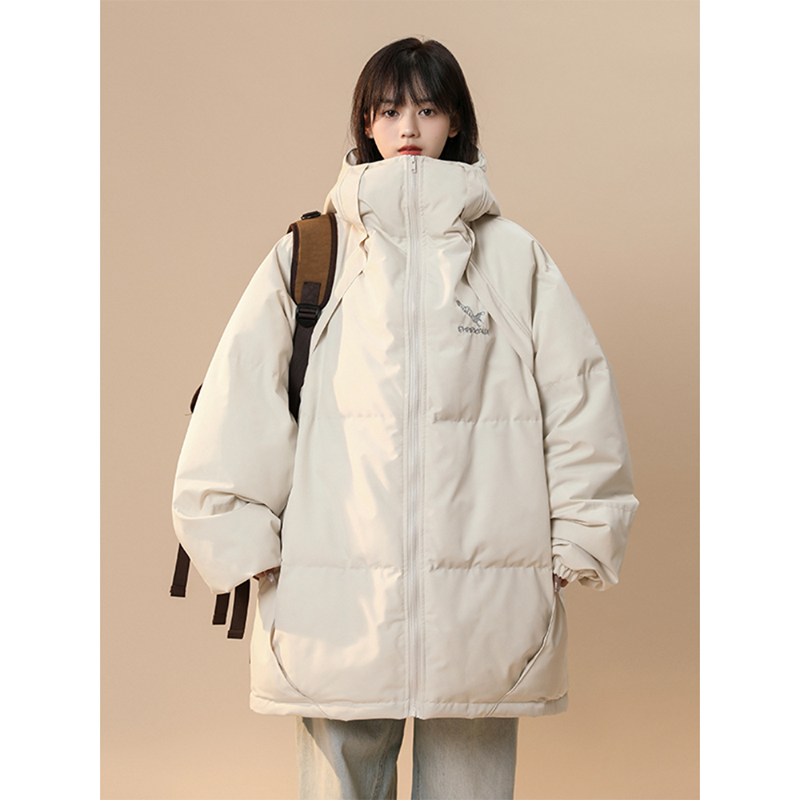 [Suikoishi Series] ★Winter Coat★ Cotton Coat Outerwear 2color Unisex Men's Simple Casual Black Beige