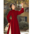 Load image into Gallery viewer, [Mrs. Sion Series] ★China style dress★ 3color stand neck gentle cute beige black red
