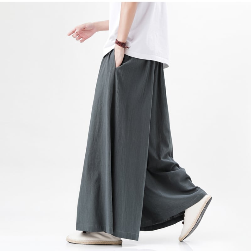 [MUFENG Series]★China style trousers★ 3color gaucho pants bottoms unisex men's large size simple casual