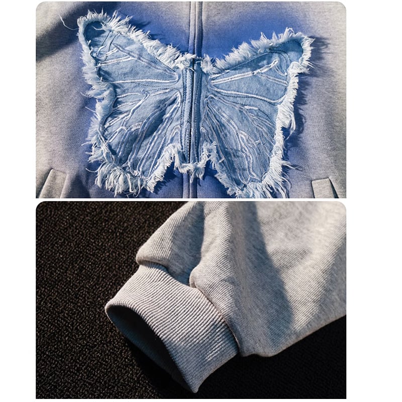 [APWSTUDIO Series] ★Outer★ 3color Parka Butterfly Unique Unisex Men's Cotton Black White Gray