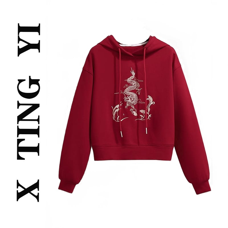 [XTINGYI Series]★China style setup, single item order★ Parka or pants casual embroidery red black