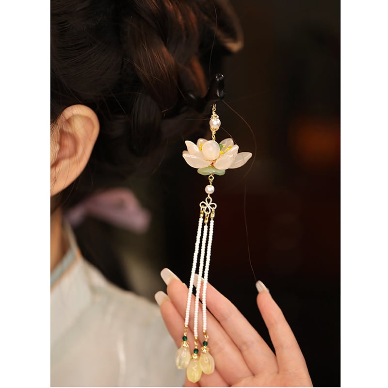 [Ma series]★China style hair ornament★1 hairpin 2color ladies accessories lotus fringe improves temperament