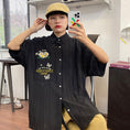 Load image into Gallery viewer, [PMFIVEE Series]★Shirt★ 2color Embroidery Tops Unisex Men's ML XL Retro Unique Brown Black
