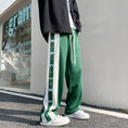 Load image into Gallery viewer, [Ushiomiomi series] ★Casual pants★ 3color pants bottoms sports style color scheme green black white
