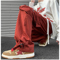 Load image into Gallery viewer, [BIGEMAN Series] ★Casual Pants★ 2color Bottoms Pants Men's Large Size Red Black
