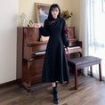 Load image into Gallery viewer, [Dong Xiaojie Series] ★Chinese style dress★ Large size Chinese dress Black Black improved cheongsam dress Long length Slim
