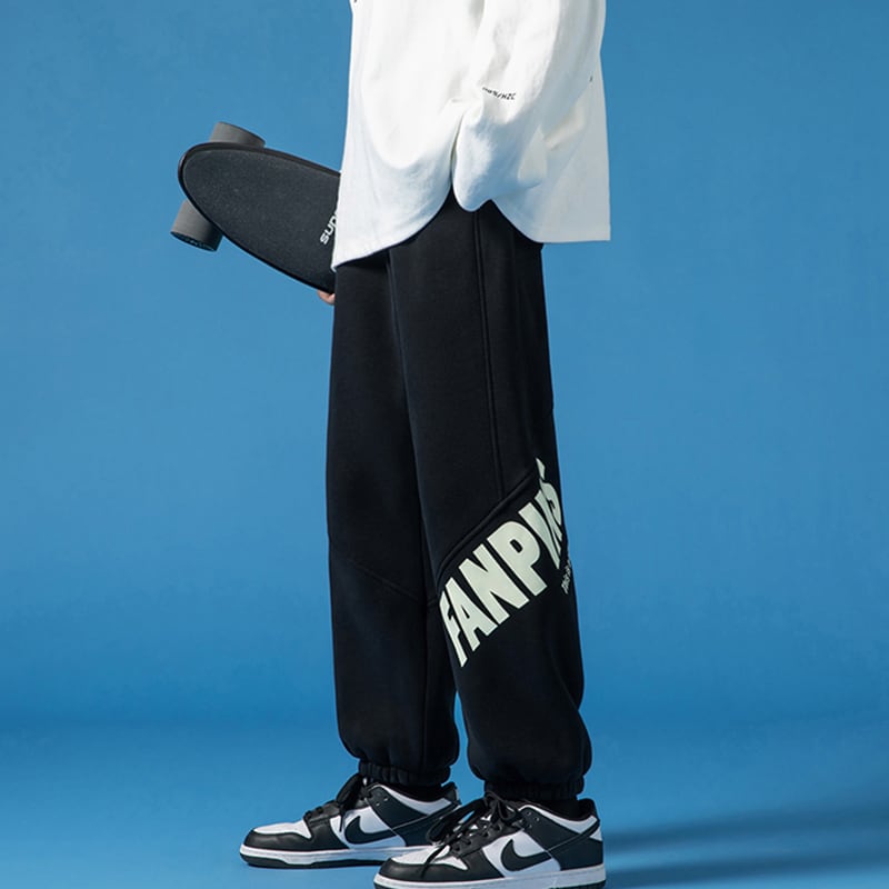 [BIGEMAN Series] ★Casual Pants★ 2color Quarter-length Bottoms Pants Unisex Men's Large Size Sports Style Alphabet Simple