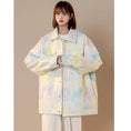 Load image into Gallery viewer, [Fujiiman Series] ★Jacket★ Outerwear stadium jacket unisex men's POLO neck tie-dye cute
