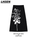 Load image into Gallery viewer, [LHSEN Series]★China style skirt★Bottoms Window skirt Easy to match Black Floral pattern
