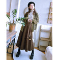 Load image into Gallery viewer, [Old Monster---Rachikuri Series] ★China style skirt★ Bottoms Lasha plain thick autumn/winter clothes brown
