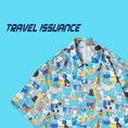 Gallery viewerに画像を読み込む, 【TRAVEL ISSUANCEシリーズ】★シャツ★ 2color 青or赤 ネコ 猫 ねこ 猫模様 プリント 男女兼用 メンズ 海辺 旅行 撮影
