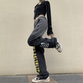 Load image into Gallery viewer, [CHAOHUO series] ★Denim pants★ Bottoms Unisex Check pattern Gray Gray Fashion S M L XL
