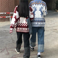 Load image into Gallery viewer, [LUSEN Series]★Sweater★ 2color Knit Tops Christmas New Year Deer Unisex Men's Red Blue
