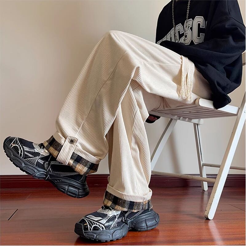 [CEXU Series]★Trousers★ 3color Casual Pants Bottoms Trousers Unisex Men's Plaid Pattern