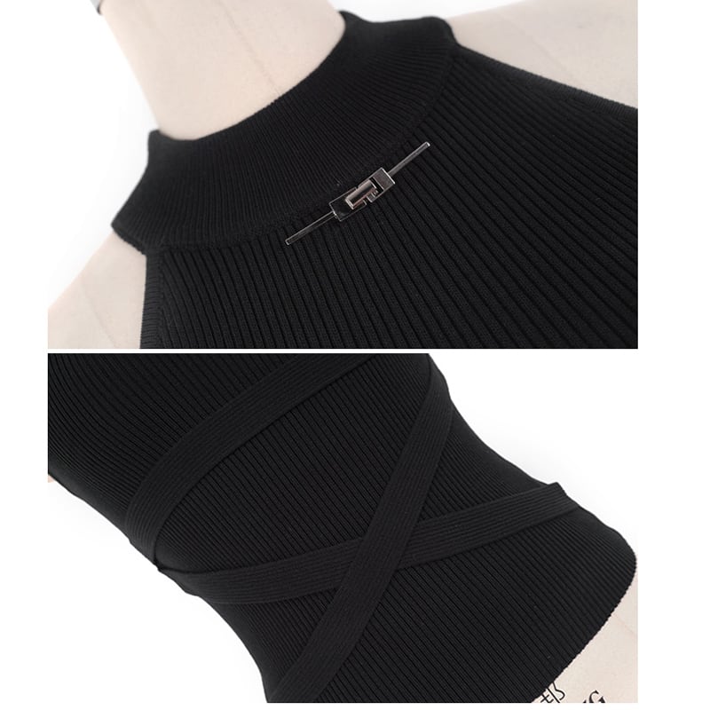 [Daiseiryusu Series] ★China style tops★ Camisole tank top Simple Easy to match with design Black