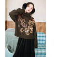 Load image into Gallery viewer, [Kokaisha --- Leaf Collection Series] ★China style sweater★ Tops, thick, warm, short length, easy to match
