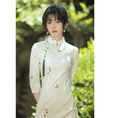 Load image into Gallery viewer, [Milading Series] ★Cheongsam dress★ Chinese style dress lace 3/4 sleeve slit elegant cute white white
