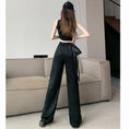 Load image into Gallery viewer, [Women's University 18 Series]★China style trousers★Bottoms, casual pants, black, slimming, easy to match
