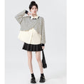 Load image into Gallery viewer, [WEIWU Series] ★Tops★ Fake layered horizontal stripes striped pattern POLO neck fashion SML
