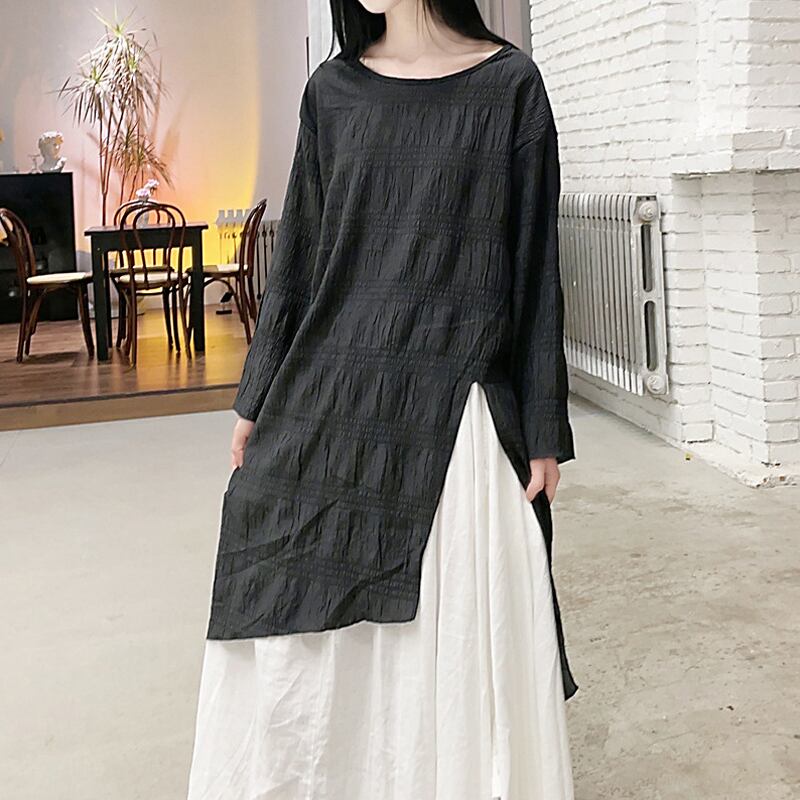 [OttO series] ★China style tops★ 2color T-shirt Improved temperament Improved Tang suit Thin Sun protection Black White