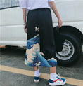 Load image into Gallery viewer, [Sa Sensei Series]★China style trousers★Bottoms Nine-quarter length Gaucho pants Print Black Black SML
