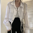 Load image into Gallery viewer, [XIXI Series]★Jacket★ 2color Outer Short Length Simple Dark Gray White SML XL
